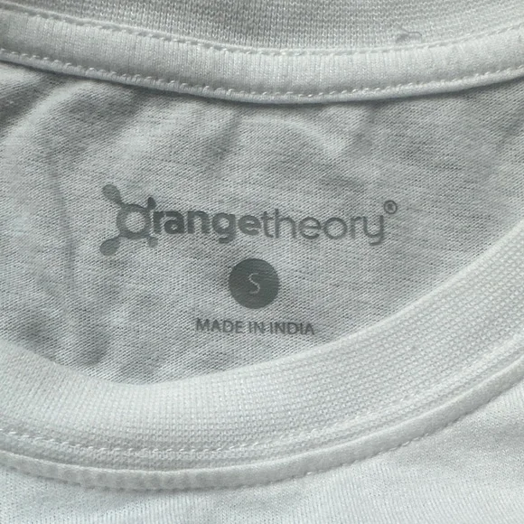 Orangetheory White and Orange Graphic Tee - Picture 3 of 4